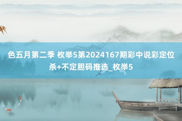 色五月第二季 枚举5第2024167期彩中说彩定位杀+不定胆码推选_枚举5