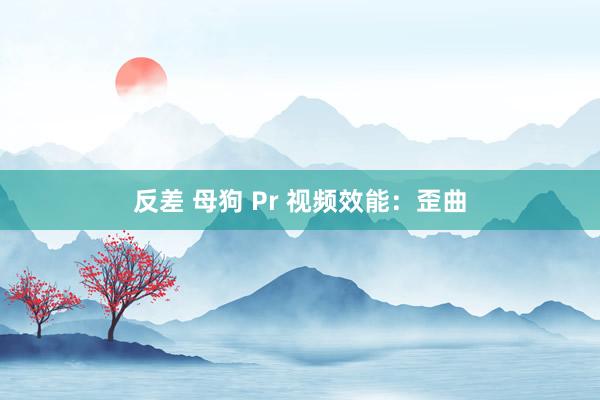 反差 母狗 Pr 视频效能：歪曲