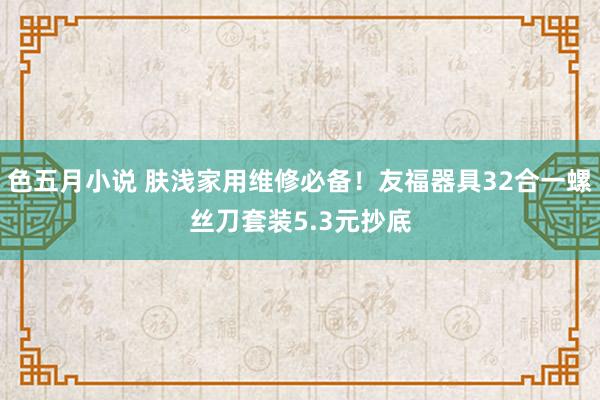 色五月小说 肤浅家用维修必备！友福器具32合一螺丝刀套装5.3元抄底