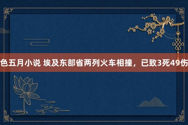 色五月小说 埃及东部省两列火车相撞，已致3死49伤