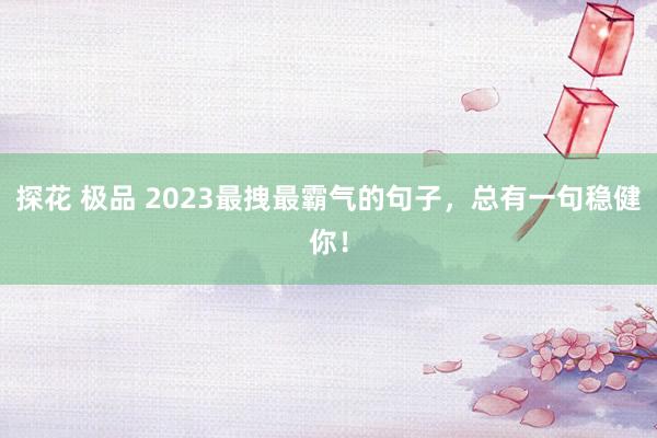 探花 极品 2023最拽最霸气的句子，总有一句稳健你！