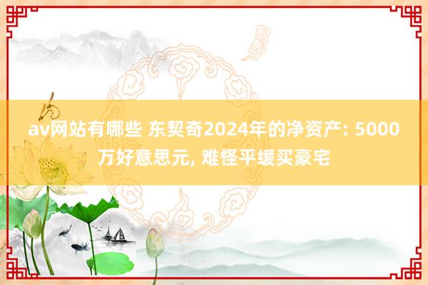 av网站有哪些 东契奇2024年的净资产: 5000万好意思元， 难怪平缓买豪宅