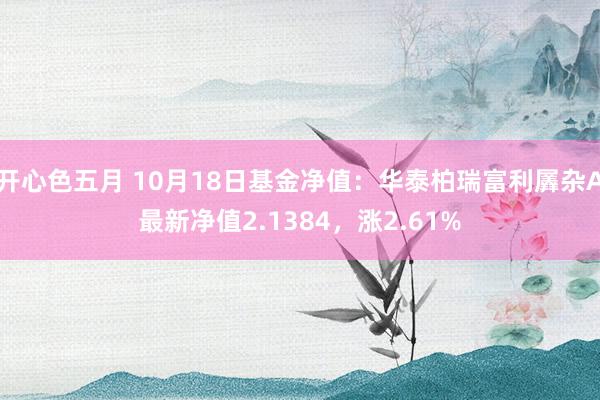 开心色五月 10月18日基金净值：华泰柏瑞富利羼杂A最新净值2.1384，涨2.61%