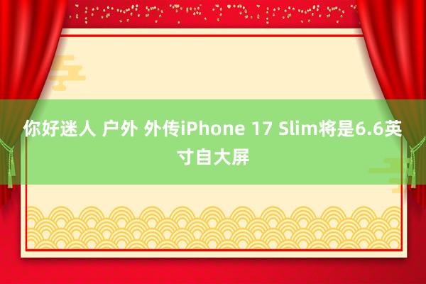 你好迷人 户外 外传iPhone 17 Slim将是6.6英寸自大屏