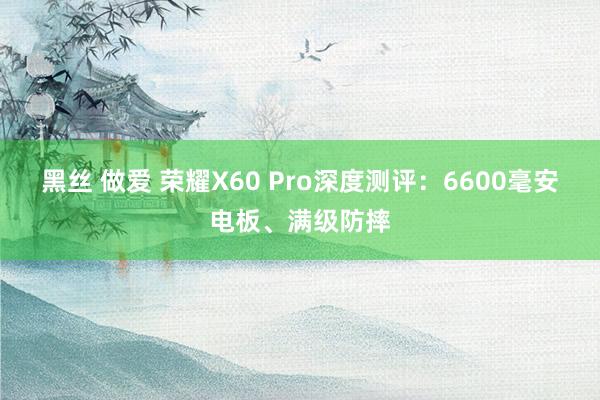 黑丝 做爱 荣耀X60 Pro深度测评：6600毫安电板、满级防摔