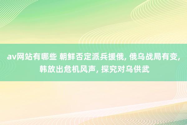 av网站有哪些 朝鲜否定派兵援俄， 俄乌战局有变， 韩放出危机风声， 探究对乌供武