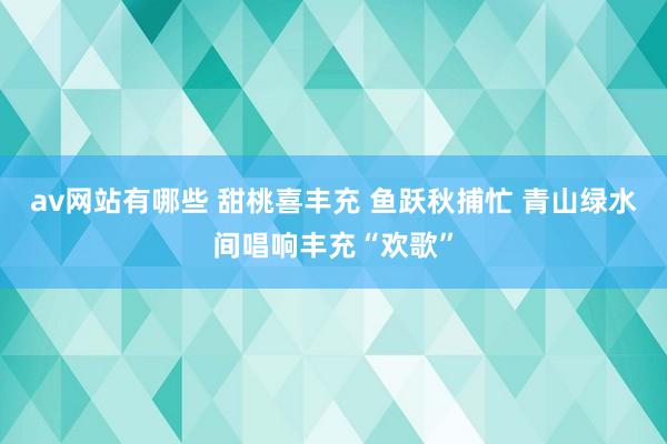 av网站有哪些 甜桃喜丰充 鱼跃秋捕忙 青山绿水间唱响丰充“欢歌”