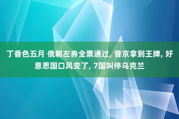 丁香色五月 俄朝左券全票通过， 普京拿到王牌， 好意思国口风变了， 7国叫停乌克兰