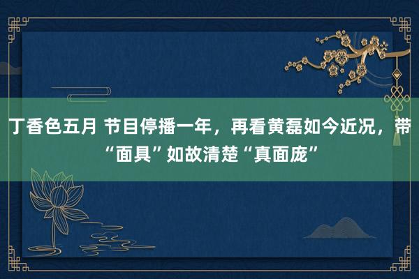 丁香色五月 节目停播一年，再看黄磊如今近况，带“面具”如故清楚“真面庞”