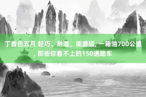 丁香色五月 轻巧、耐造、能源猛， 一箱油700公里， 那些你看不上的150通路车