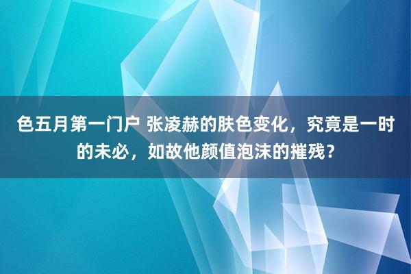 色五月第一门户 张凌赫的肤色变化，究竟是一时的未必，如故他颜值泡沫的摧残？