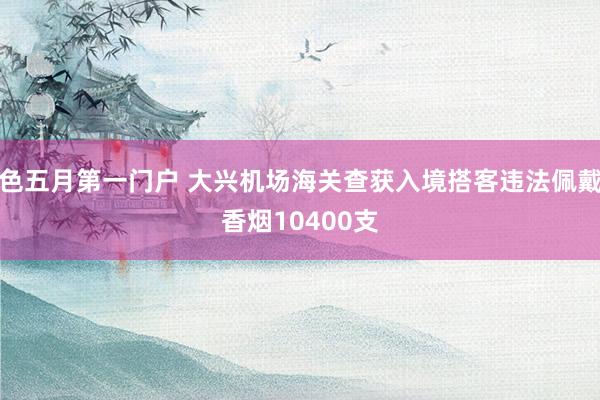 色五月第一门户 大兴机场海关查获入境搭客违法佩戴香烟10400支