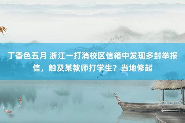 丁香色五月 浙江一打消校区信箱中发现多封举报信，触及某教师打学生？当地修起