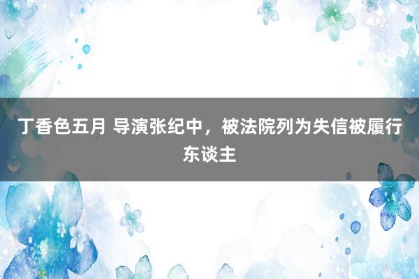 丁香色五月 导演张纪中，被法院列为失信被履行东谈主