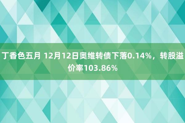 丁香色五月 12月12日奥维转债下落0.14%，转股溢价率103.86%