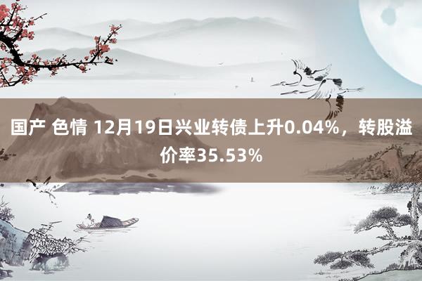 国产 色情 12月19日兴业转债上升0.04%，转股溢价率35.53%