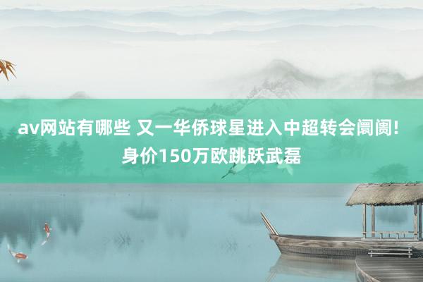 av网站有哪些 又一华侨球星进入中超转会阛阓! 身价150万欧跳跃武磊