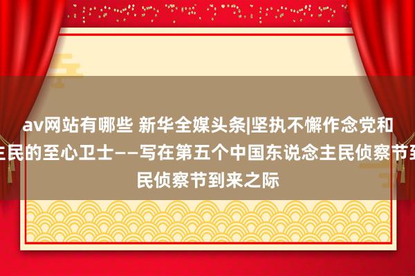 av网站有哪些 新华全媒头条|坚执不懈作念党和东说念主民的至心卫士——写在第五个中国东说念主民侦察节到来之际