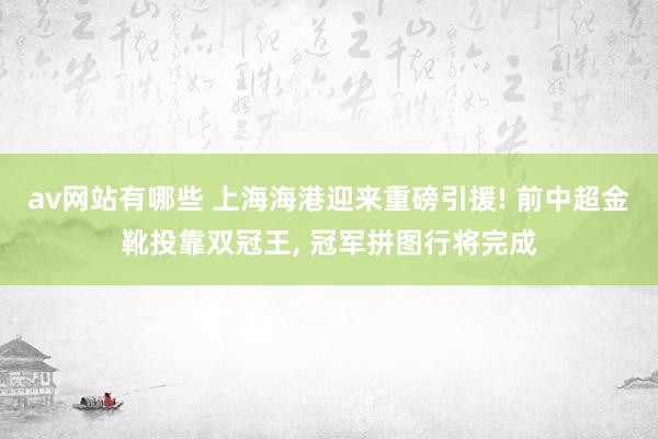 av网站有哪些 上海海港迎来重磅引援! 前中超金靴投靠双冠王， 冠军拼图行将完成